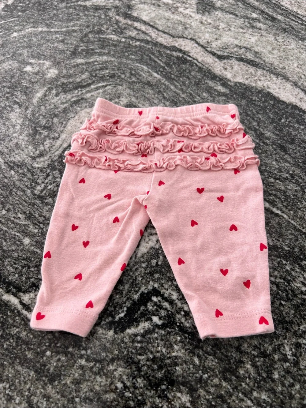 Carter's Pink Baby Girl 2-Piece Heart Bodysuit and Pants Set - Picture 2 of 3
